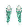 25ctw Emerald & Opal Statement Earrings