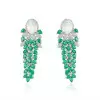 25ctw Emerald & Opal Statement Earrings