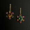 12ctw Multicolor Sapphire Drop Earrings