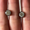 9ctw Vintage Two Tone Emerald Drop Earrings