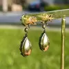 9ctw Vintage Two Tone Emerald Drop Earrings