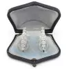 5ctw Cushion Cut White Sapphire Half Hoop Earrings