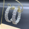 Multi-cut White Sapphire Hoop Earrings