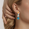 10ctw Asscher Cut Aquamarine Drop Earrings