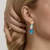 10ctw Asscher Cut Aquamarine Drop Earrings