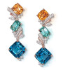 10ctw Asscher Cut Aquamarine Drop Earrings