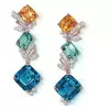 10ctw Asscher Cut Aquamarine Drop Earrings