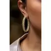 18ctw Cushion Cut Yellow Sapphire Hoop Earrings