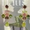 20ctw Multicolor Sapphire Statement Chandelier Earrings