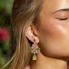 20ctw Multicolor Sapphire Statement Chandelier Earrings