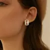 4ctw Halo Bicolor Tourmaline Stud Earrings