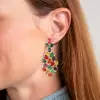 20ctw Multicolor Sapphire Statement Drop Earrings