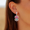 16ctw Bicolor Tourmaline Drop Earrings