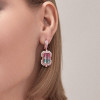 16ctw Bicolor Tourmaline Drop Earrings