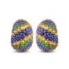 21ctw Multicolor Sapphire Hoop Earrings
