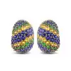 21ctw Multicolor Sapphire Hoop Earrings