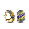 21ctw Multicolor Sapphire Hoop Earrings