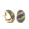 21ctw Multicolor Sapphire Hoop Earrings