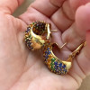 21ctw Multicolor Sapphire Hoop Earrings