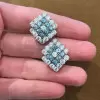 Aquamarine and Pink Sapphire Transformable Statement Earrings