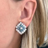 Aquamarine and Pink Sapphire Transformable Statement Earrings