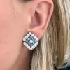 Aquamarine and Pink Sapphire Transformable Statement Earrings