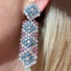 Aquamarine and Pink Sapphire Transformable Statement Earrings