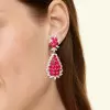 22ctw Ruby and White Sapphire Statement Drop Earrings