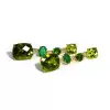 16ctw Cushion Cut Peridot and Emerald Drop Earrings