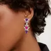 16ctw Amethyst and Fuchsia Sapphire Drop Earrings