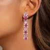 24ctw Pink and Fuchsia Sapphire Statement Earrings