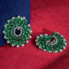 Nature Inspired Emerald/Ruby Statement Earrings