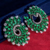 Nature Inspired Emerald/Ruby Statement Earrings