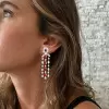 16ctw Ruby and White Sapphire Chandelier Earrings