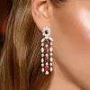 16ctw Ruby and White Sapphire Chandelier Earrings