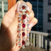 16ctw Ruby and White Sapphire Chandelier Earrings