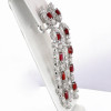 16ctw Ruby and White Sapphire Chandelier Earrings
