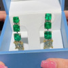 20ctw Emerald and Yellow Sapphire Statement Earrings