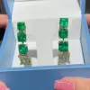 20ctw Emerald and Yellow Sapphire Statement Earrings