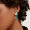 14ctw Pear Cut Emerald Statement Earrings