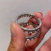 11ctw Round Cut Three-side Hoop Earrings