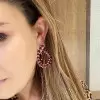 Nature-inspired Pear and Oval Cut Ruby Statement Earrings