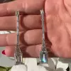 13ctw Emerald Cut White Sapphire Drop Earrings