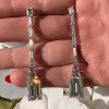 13ctw Emerald Cut White Sapphire Drop Earrings