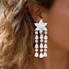17ctw Multi-Cut White Sapphire Chandelier Earrings