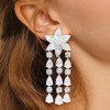 17ctw Multi-Cut White Sapphire Chandelier Earrings