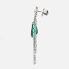 26ctw Pear Cut Emerald Chandelier Earrings