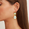 18ctw Pear and Cushion Cut Vintage Drop Earrings