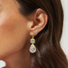 18ctw Pear and Cushion Cut Vintage Drop Earrings