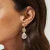 18ctw Pear and Cushion Cut Vintage Drop Earrings
